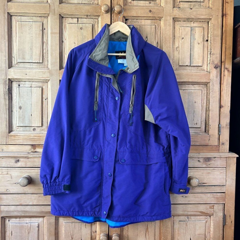 Vintage REI 16 Purple Jacket Roll Up Hood Jacket‎
